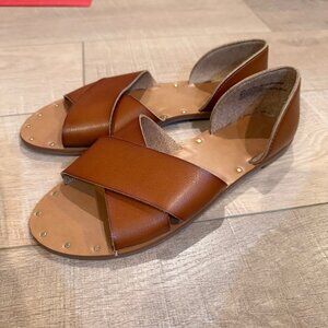 UNIVERSAL THREAD WOMENS BROWN SANDALS 9.5